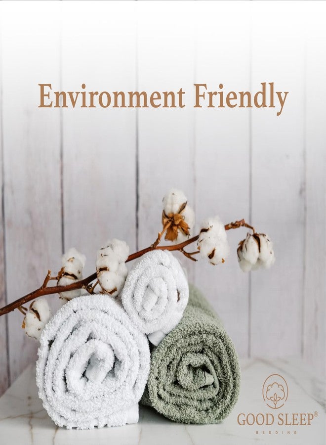 Good Sleep Bedding 100% Cotton Bath Towel Set, Set of 6 Bath Towels, 2 Bath Towel, 2 Hand Towels, 2 Wash Cloths for Showering, Highly Absorbent Bathroom Set, Super Soft & Quick Dry Towels for Bathroom, White - Image 4